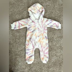 Tie dye warm onesie with hoodie